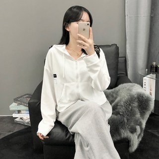 피어니스트 여성용 와플면 후드 집업