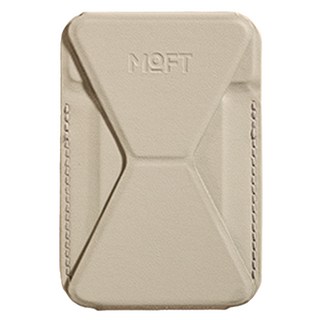 MOFT 磁吸式手機支架 MOVASTM (支援 MagSafe), 支架卡包握把, 純素皮革, 沙漠金, 1個