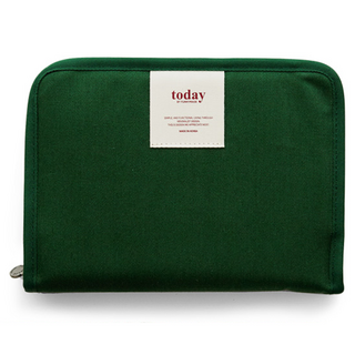 Today 캔버스 북파우치 다이어리, 다크그린