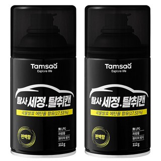 탐사 자동차 차량용 에탄올 함유 원터치 탈취제 편백향, 112g, 2개