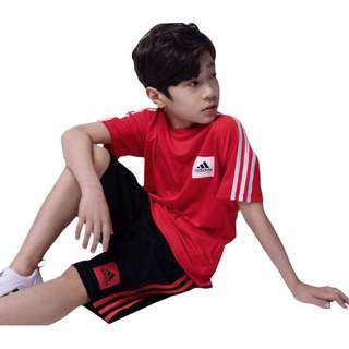 아디다스 남아용 냉감 통기성 삼선 하복 트레이닝 상하의 세트