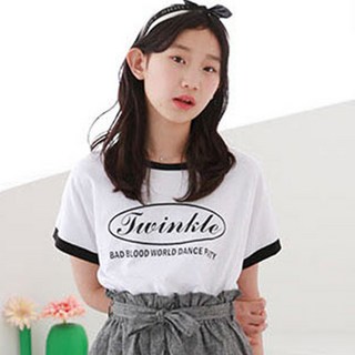 제이키드주니어 아동용 통기성 트윙클 크롭 티셔츠