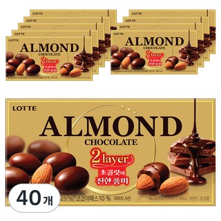 롯데제과 아몬드초코볼, 46g, 40개
