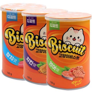 너를위한디저트 고양이 비스켓 간식 캣닢, 혼합맛(참치/치킨/연어), 300g, 1세트