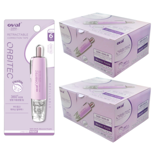 oval 歐文 修正帶 10入補充芯, 馬卡龍紫, 2個