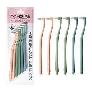 242 어금니 칫솔 뾰족모 3종, 6개입, 1개