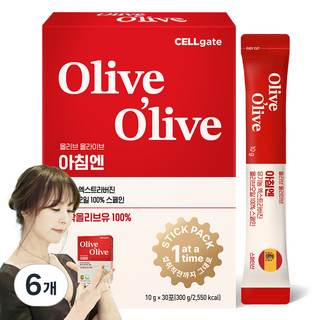 셀게이트 올리브 올라이브 아침엔 유기농 엑스트라버진 올리브오일 스페인 30p, 300g, 6개