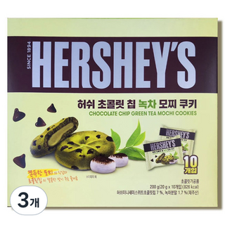 허쉬 초콜릿 칩 녹차 모찌 쿠키 10p, 200g, 3개