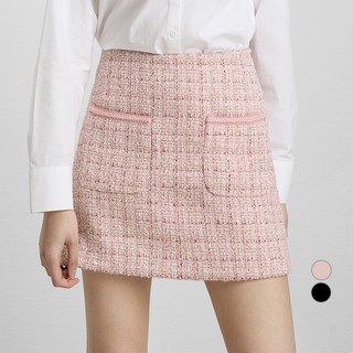 미쏘 여성용 트위드 미니 스커트