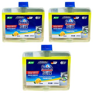 finish 洗碗機清潔劑 清新檸檬, 250ml, 3罐