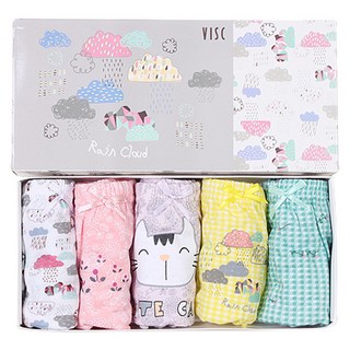 Kids Line 女童印花三角內褲 5入