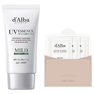 달바 비건 워터풀 마일드 선크림 SPF 50+ PA++++ 50ml + 약산성 젤클렌저 9ml 세트, 1세트