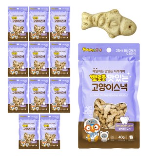 뽀로로 고양이 맛있는 스낵, 혼합맛(참치/닭고기), 40g, 12개