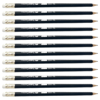 FABER-CASTELL 輝柏 無毒石墨筆 2B, 黑桿, 12支