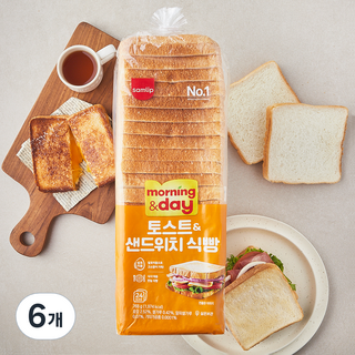 삼립 토스트 샌드위치 식빵, 768g, 6개