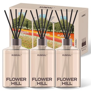 쿤달 퍼퓸 디퓨저 선물세트, 플러워힐향, 500ml, 3개