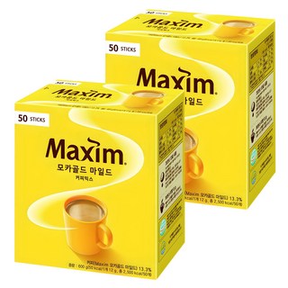 맥심 모카골드 마일드 커피믹스, 12g, 50개입, 2개