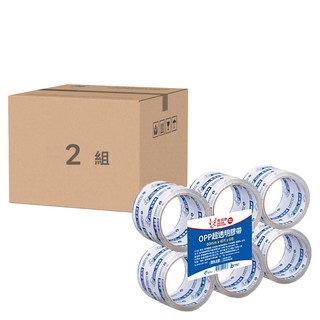 DEER BRAND 鹿頭牌 PP3Q 極透亮OPP超透明膠帶 Set 6, 透光度極高 黏性強, 2組