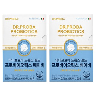 닥터프로바 드롭스 골드 프로바이오틱스 베이비, 11.87ml, 2개