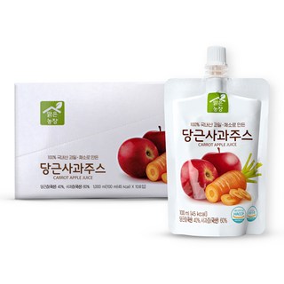 맑은농장 당근사과주스, 100ml, 10개