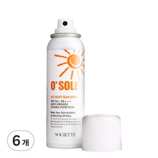 소시에떼 오쏠레 유브이 실키 썬 스프레이 SPF50+ PA+++, 100ml, 6개