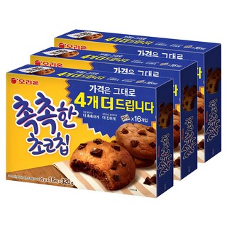 오리온 촉촉한 초코칩, 320g, 3개