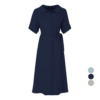 숲 여성용 반팔 벨티드 원피스 SA5OP90