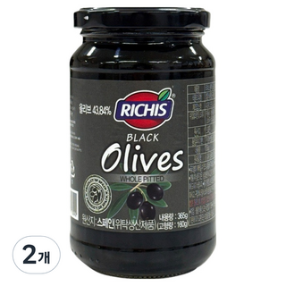 리치스 블랙올리브 병, 365g, 2개