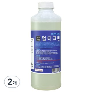 허브크린 멀티크린 배수구 하수구 유분 오물 용해 분해 막힘 해결 세정제 1L 2개 상품 이미지