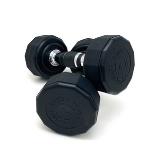 파워헬스 12각 우레탄 아령 블랙 2p, 4kg, 2개