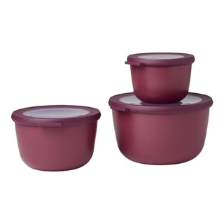 MEPAL Multi Bowl 圓形保鮮盒3件組,可用於冷凍/微波爐/洗碗機, 500ml + 2L + 1L, 1組