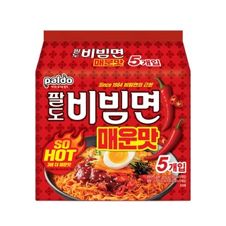 팔도비빔면 매운맛 130g, 5개