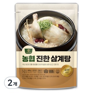 농협 진한 삼계탕, 2개, 800g