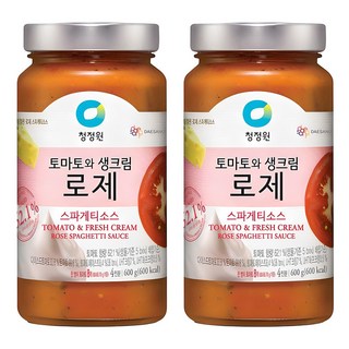 청정원 토마토와 생크림 로제 스파게티소스 600g 2개 상품 이미지