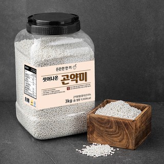 씻어나온 곤약미 통, 3kg, 1개입, 1개
