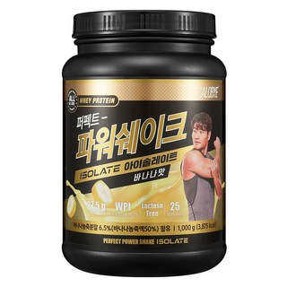 칼로바이 퍼펙트 파워쉐이크 아이솔레이트 유청 단백질 WPI 보충제 프로틴 파우더 바나나맛, 1kg, 1개