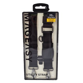 MAGEASY 25mm Fidlock UTILITY STRAP 機能快扣掛繩 掛繩片組,長度105cm-160cm,寬度25mm, 黑色, 1組