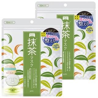 pdc 抹茶面膜 Set, 宇治抹茶, 親膚柔軟棉片, 無酒精, 10片, 2包
