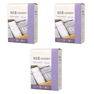 크린스타 제로홈 서랍장 방충제 라벤더향 20개입, 10.4g, 3개