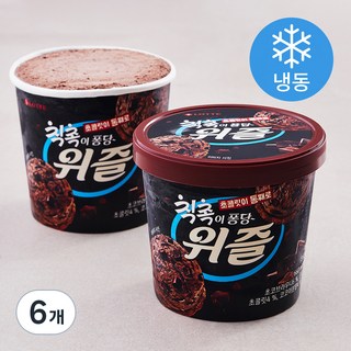 롯데웰푸드 위즐 칙촉 아이스크림 (냉동), 660ml, 6개 구구크러스터