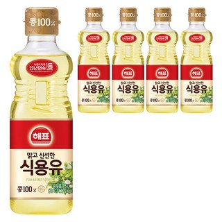 해표 콩기름 식용유, 500ml, 5개