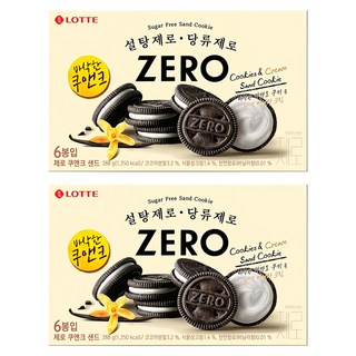 롯데제로 쿠앤크 샌드, 288g, 2개
