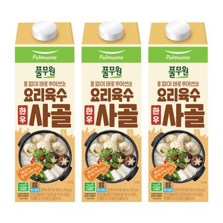 풀무원 요리육수 사골, 1L, 3개