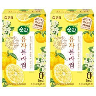 순작 유자블라썸 핫&콜드 과일허브티, 1.8g, 20개입, 2개