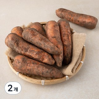 국내산 친환경 흙당근, 1kg, 2개