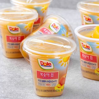 Dole 후룻컵 복숭아컵, 198g, 1개입, 6개