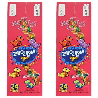 피치코리아 레인보우 로프모양 젤리 24개입, 504g, 2개