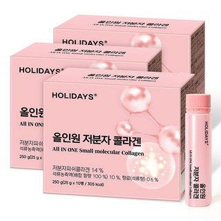홀리데이즈 올인원 저분자 콜라겐 총 30입, 250g, 3개