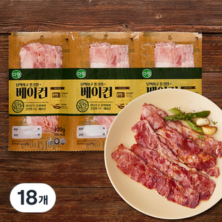 백설 햄스빌 굿베이컨, 110g, 3개 커클랜드베이컨크럼블 13 다향 담백하고 쫄깃한 베이컨, 100g, 18개