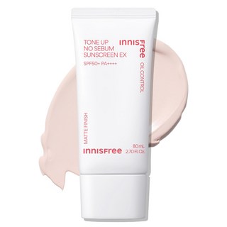 이니스프리 톤업 노세범 선스크린 EX SPF50+ PA++++, 80ml, 1개
